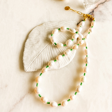Load image into Gallery viewer, Joyful Pearls Green Necklace