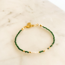 Load image into Gallery viewer, Erica Natural Pearl & Jade Bracelet