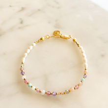 Load image into Gallery viewer, Isabelle Pearl & Natural Stone Bracelet