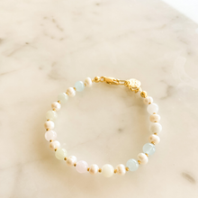 Load image into Gallery viewer, Kia Aquamarine & Quartz & Amethyst Bracelet