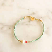 Load image into Gallery viewer, Medi Natural Pearl Turquoise Bracelet