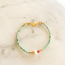 Load image into Gallery viewer, Medi Natural Pearl Turquoise Bracelet