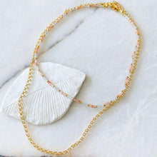 Load image into Gallery viewer, Celeste Sunstone & Labradorite Necklace