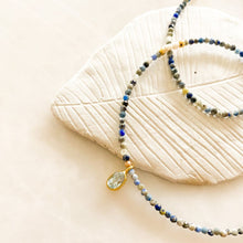 Load image into Gallery viewer, Aspira Single Topaz Mini Charm Sodalite Necklace