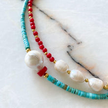 Load image into Gallery viewer, Asta Natural Pearl Coral Necklace