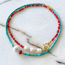 Load image into Gallery viewer, Asta Natural Pearl Coral Necklace