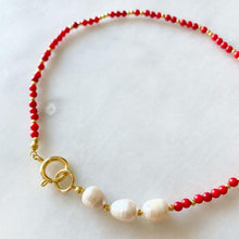 Load image into Gallery viewer, Asta Natural Pearl Coral Necklace