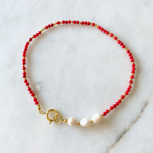 Load image into Gallery viewer, Asta Natural Pearl Coral Necklace