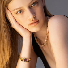 Load image into Gallery viewer, Avena Tourmaline Garnet Silver Bracelet