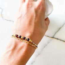 Load image into Gallery viewer, Avena Tourmaline Garnet Silver Bracelet