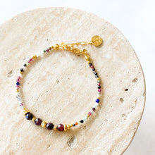 Load image into Gallery viewer, Avena Tourmaline Garnet Silver Bracelet
