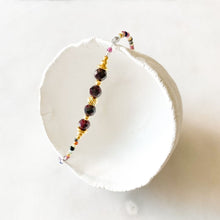 Load image into Gallery viewer, Avena Tourmaline Garnet Silver Bracelet