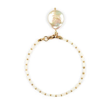 Load image into Gallery viewer, Callie Baroque Pearl & Coral Bracelet