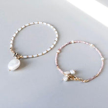 Load image into Gallery viewer, Coco Natural Pearl Rhodochrosite Bracelet