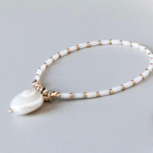 Load image into Gallery viewer, Callie Baroque Pearl & Coral Bracelet