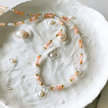 Load image into Gallery viewer, Celeste Sunstone & Labradorite Necklace