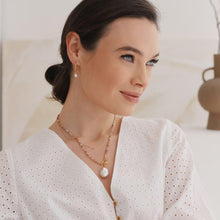 Load image into Gallery viewer, Denise Pearl & Silver Earrings