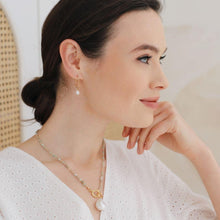 Load image into Gallery viewer, Denise Pearl & Silver Earrings