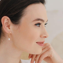 Load image into Gallery viewer, Denise Pearl & Silver Earrings