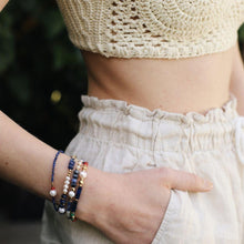 Load image into Gallery viewer, Seraphina Sodalite & Blue Aventurine & Pearl Bracelet