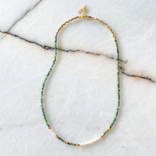 Load image into Gallery viewer, Erica Natural Pearl & Jade Necklace
