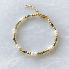 Load image into Gallery viewer, Euphoria Natural Pearl & Jade Bracelet