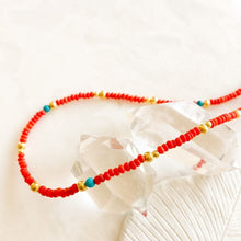 Load image into Gallery viewer, Gingham Sunhat Necklace