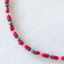 Load image into Gallery viewer, Harmon Coral & Turquoise Necklace