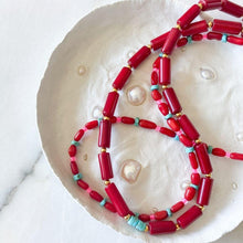 Load image into Gallery viewer, Harmon Coral & Turquoise Necklace