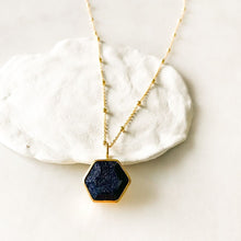 Load image into Gallery viewer, Hexagon Sapphire Charm