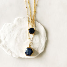 Load image into Gallery viewer, Hexagon Sapphire Charm