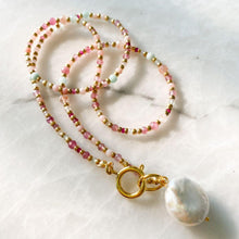Load image into Gallery viewer, Isabelle Natural Stone & Baroque Pearl Necklace | Double Trouble Collection