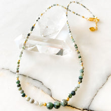Load image into Gallery viewer, Jiera Emerald Silver Necklace
