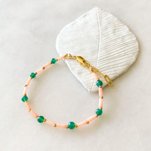 Load image into Gallery viewer, Jolie Coral & Jade Bracelet
