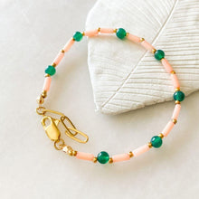 Load image into Gallery viewer, Jolie Coral & Jade Bracelet