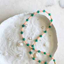 Load image into Gallery viewer, Jolie Coral and Jade Necklace