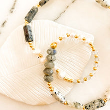 Load image into Gallery viewer, Juliette Labradorite & Rutile Quartz & Pearl Necklace
