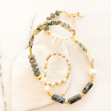 Load image into Gallery viewer, Juliette Labradorite & Rutile Quartz & Pearl Necklace
