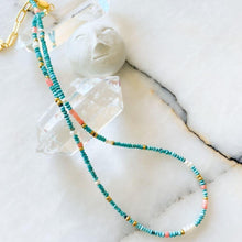Load image into Gallery viewer, Laika Natural Pearl Turquoise & Coral Necklace | Limited Edition