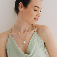 Load image into Gallery viewer, Lovefool Natural Stone & Baroque Pearl Necklace | Double Trouble Collection