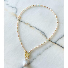 Load image into Gallery viewer, Lulu Natural Stone & Baroque Pearl Necklace | Double Trouble Collection