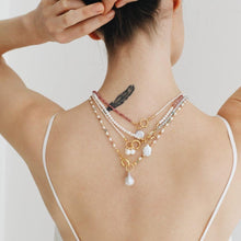 Load image into Gallery viewer, Lulu Natural Stone & Baroque Pearl Necklace | Double Trouble Collection