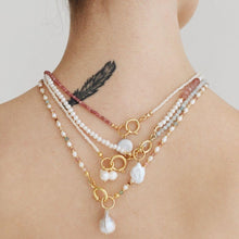 Load image into Gallery viewer, Lulu Natural Stone & Baroque Pearl Necklace | Double Trouble Collection