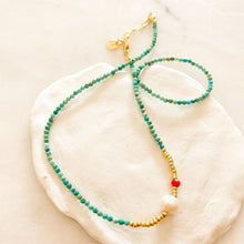 Load image into Gallery viewer, Medi Natural Pearl Turquoise Necklace