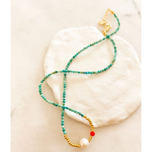 Load image into Gallery viewer, Medi Natural Pearl Turquoise Necklace
