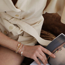 Load image into Gallery viewer, Marilyn Natural Pearl Moonstone Bracelet