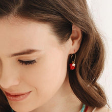 Load image into Gallery viewer, Marina Coral & Pearl Earrings