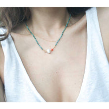 Load image into Gallery viewer, Medi Natural Pearl Turquoise Necklace