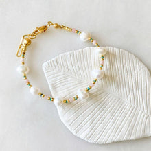 Load image into Gallery viewer, Mel Natural Pearl Turquoise & Pink Opal Bracelet