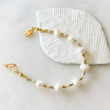 Load image into Gallery viewer, Mel Natural Pearl Turquoise & Pink Opal Bracelet